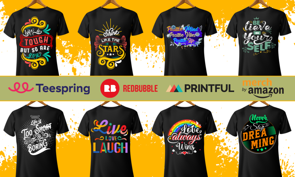 I will do trendy custom typography and graphic t shirt design