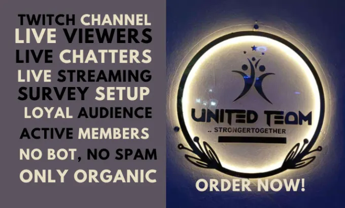 I will do organic twitch channel promotion to bring live viewers