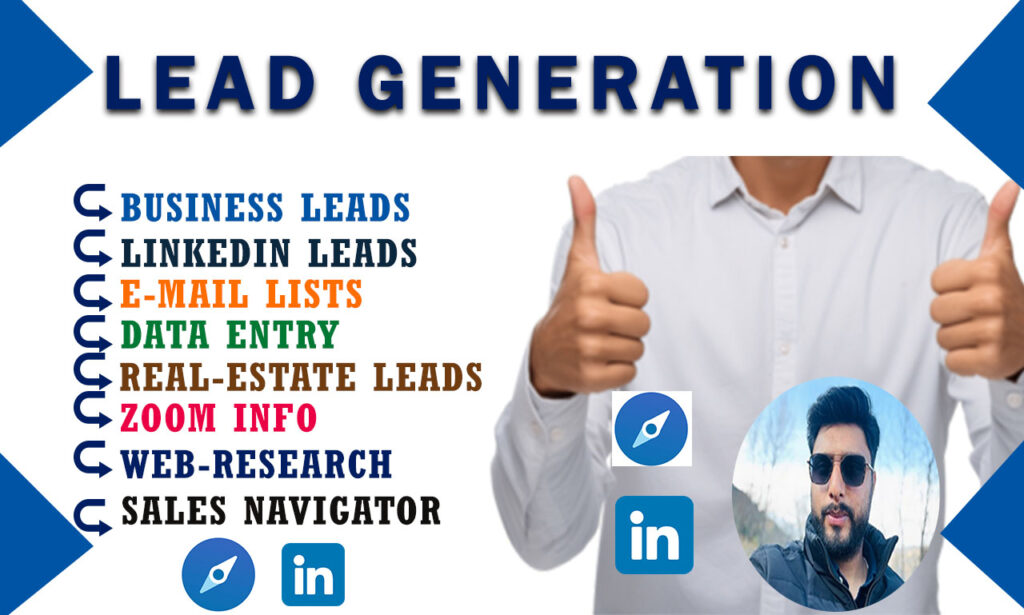 I will b2b and b2c leads generation, business email, data mining and email finder
