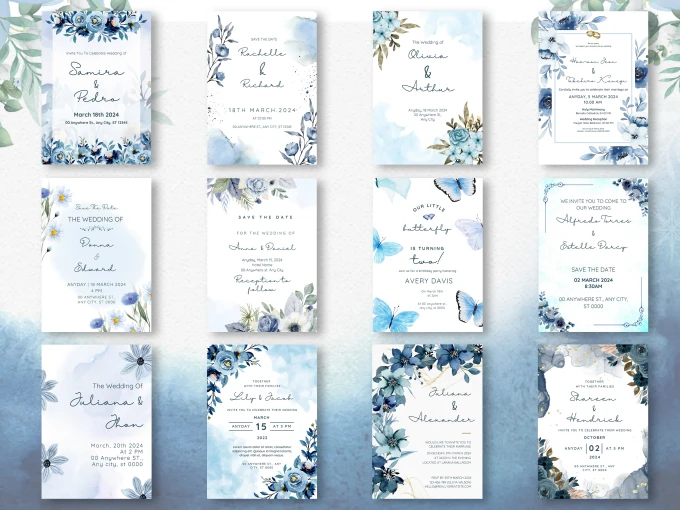 I will do exquisite wedding invitation card design your dream celebrations