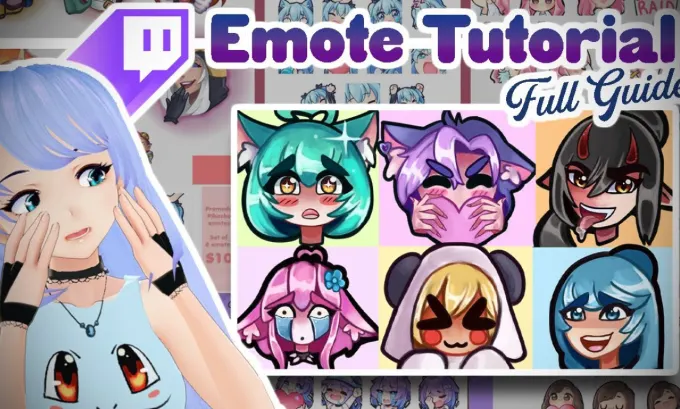 I will create awesome twitch panel in vtuber chibi style for you