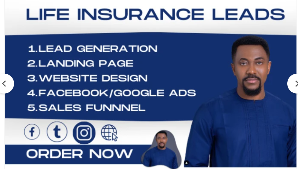 I will generate hot life insurance leads setup insurance funnel life insurance website