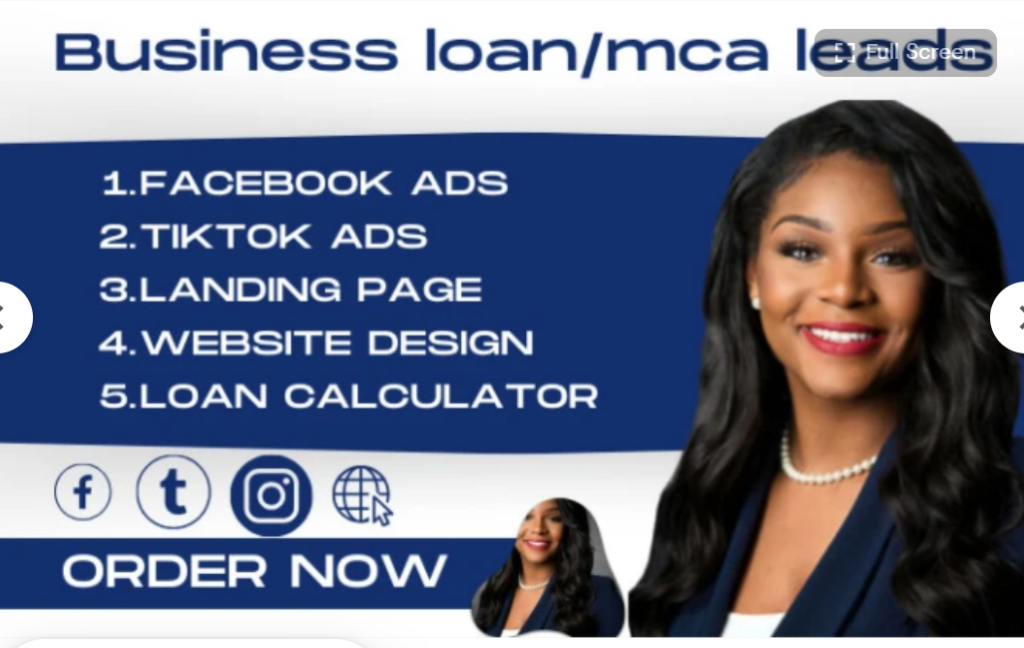 I will generate mca leads business loan leads payday loan leads with facebook ads