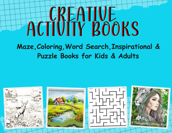 I will craft an art workbook and coloring booklet