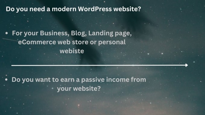 I will build a passive income modern responsive wordpress website