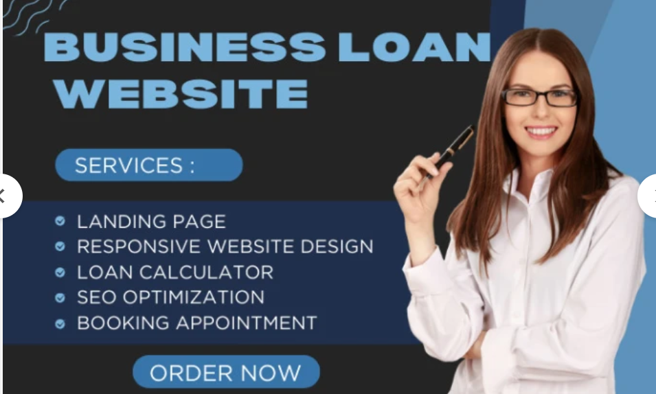 I will design business loan website business loan mca leads business loan landing page