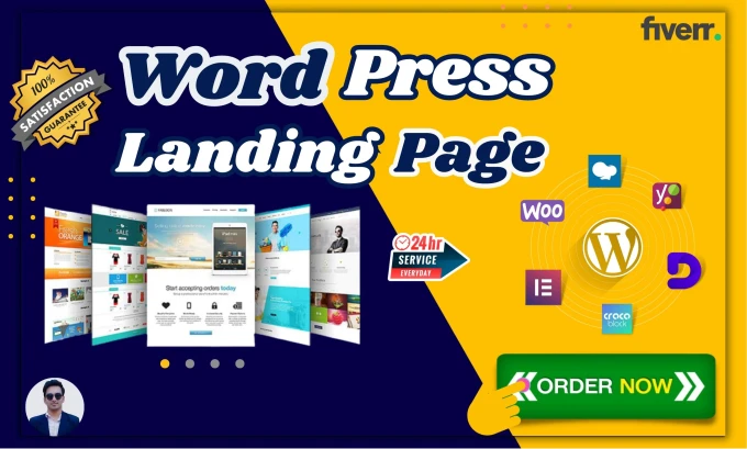 I will create landing page and responsive wordpress website
