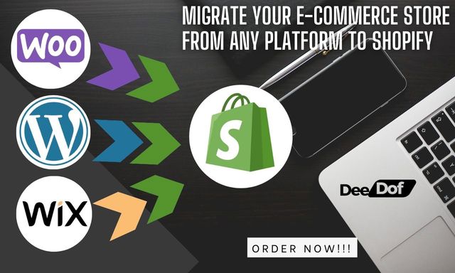 I will migrate your wix, woocommerce, squarespace to shopify store