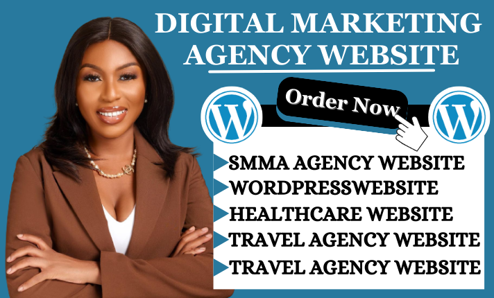 I will design smma agency website digital marketing agency website