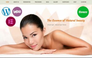 I will design spa website massage therapy barbershop hair extension wp website expert