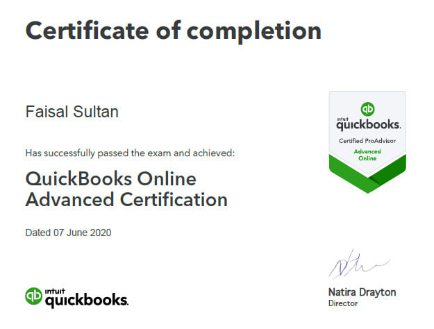 I will do bookkeeping, as in certified quickbooks pro advisor