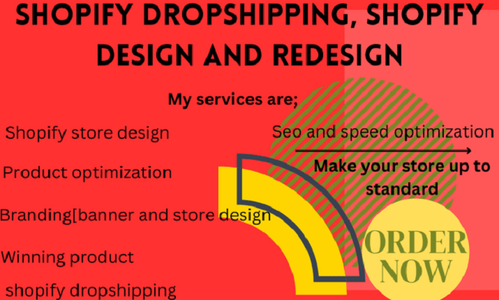 I will shopify design shopify redesign shopify dropshipping