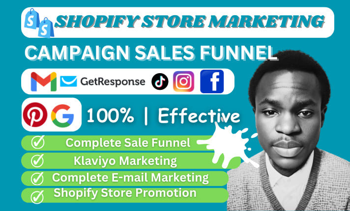 I will do shopify marketing, sales funnel shopify store promotion to boost store sales