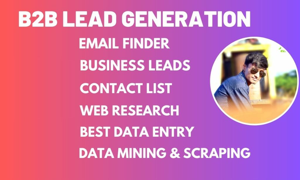 I will do email finder business leads web recharge data mining