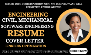 I will craft engineering, civil, mechanical, software engineering, it and tech resume