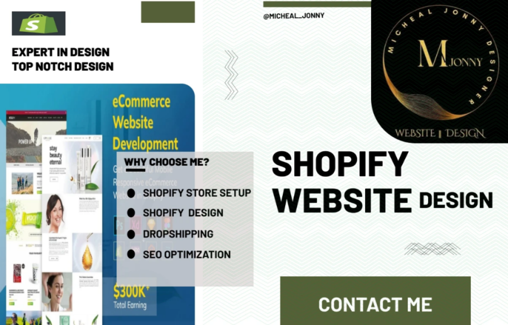 I will shopify store, shopify website, ecommerce development, shopify expert