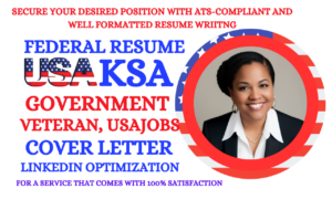 I will write federal, USA job, government, ksas, veteran, military and executive resume