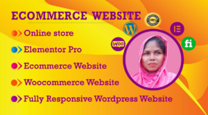 I will fully responsive wordpress website design online ecommerce store elementor pro