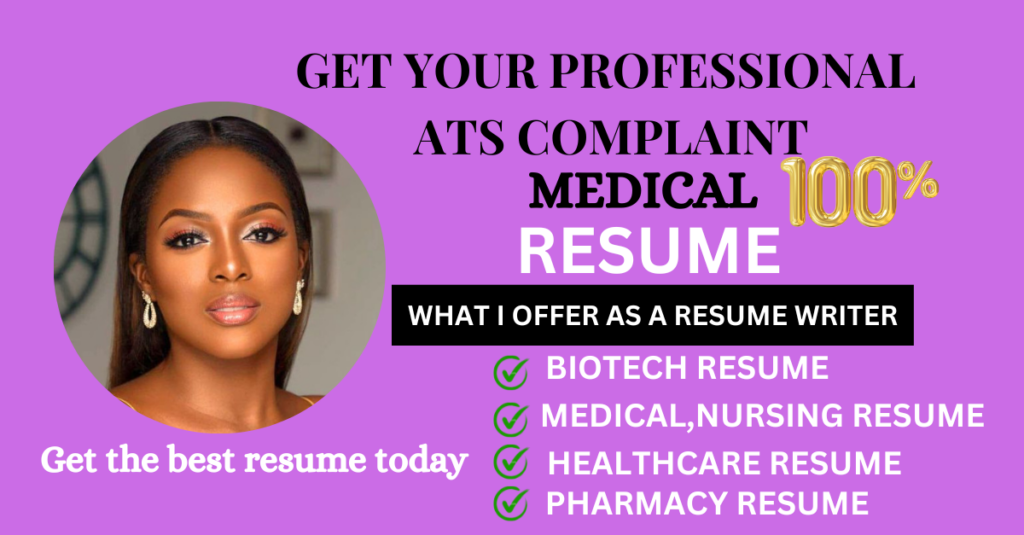 I will create healthcare resume medical nursing doctor ,dentist pharmacist cover letter
