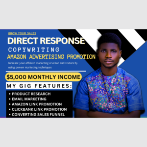 I will do direct response copywriting for affiliate amazon advertising promotion