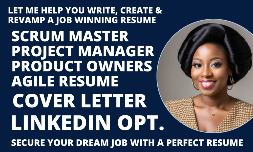 I will create scrum master resume, project manager, scrum master, agile, pmp resume