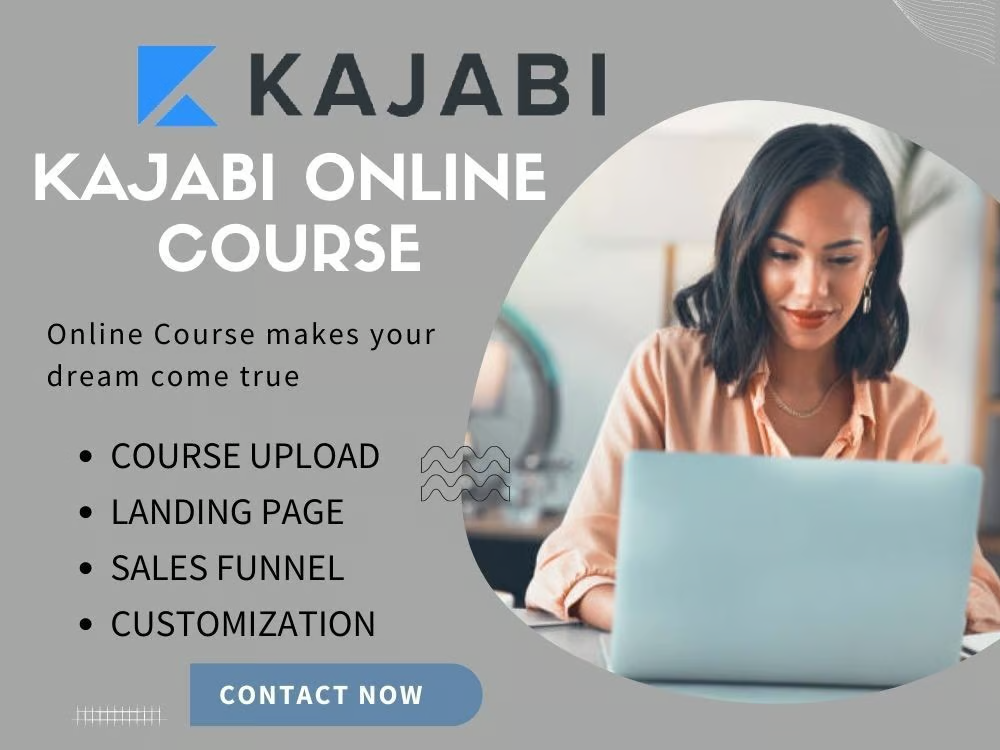 I will kajabi website design,kajabi landing page,kajabi online course,podia, thinkific