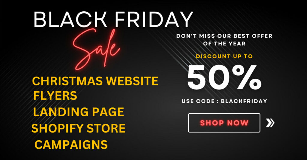 I will design halloween black friday flyer cyber monday store sales funnel landing page