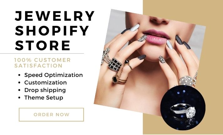 I will jewelry shopify store jewelry store jewelry website dropshipping store