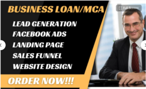 I will generate hot business loan mca leads business loan leads business loan website