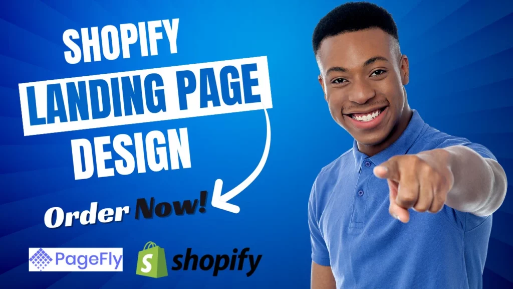 I will create professional shopify landing page shopify website redesign pagefly