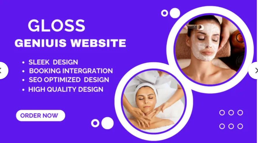 I will design gloss genius website beauty for your business
