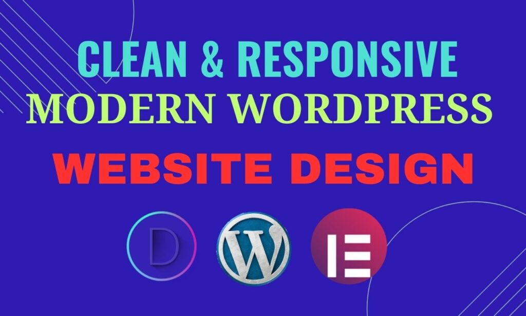 I will design a modern wordpress website and theme customization