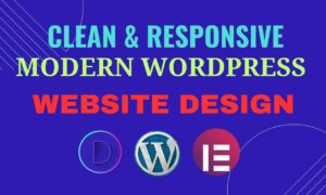 I will design a modern wordpress website and theme customization