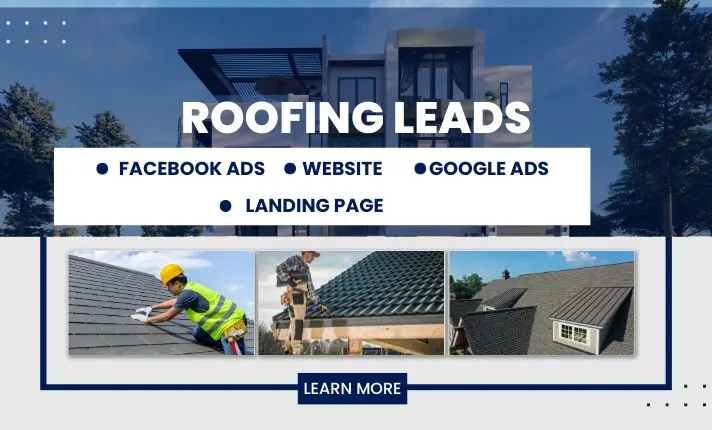 generate roofing leads, roofing landing page, design roofing website
