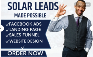 I will solar leads solar landing solar website solar appointment leads solar funnel