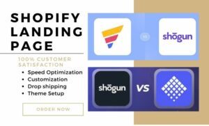 I will build a shopify landing page with shogun, gempages and pagefly design