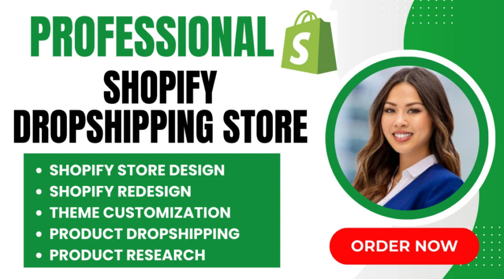 build modifying dropshipping store, shopify store design,shopify store redesign