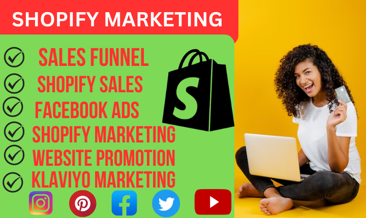 I will do shopify dropshipping marketing, shopify marketing, shopify store advertising