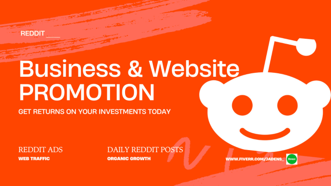 Market ecommerce business web link promotion with reddit ads