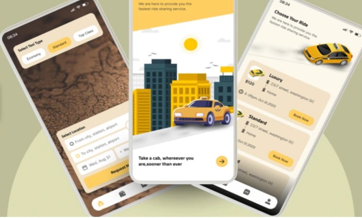 develop responsive taxi booking app with accessibility user interface
