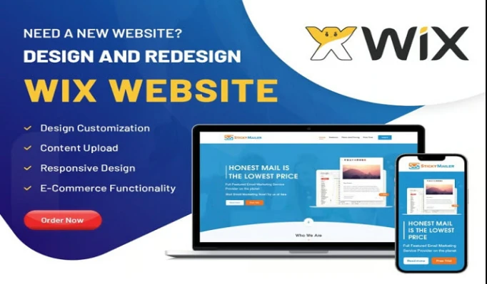 I will design responsive wix website wix, redesigned wix web or wix business website