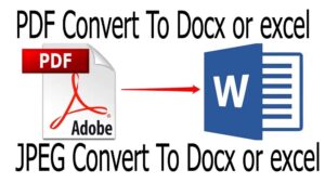 I will convert PDF to word,JPEG,PNG,BMP extract to docx or excel