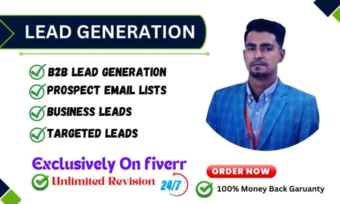 I will do b2b targeted linkedin lead generation email list building