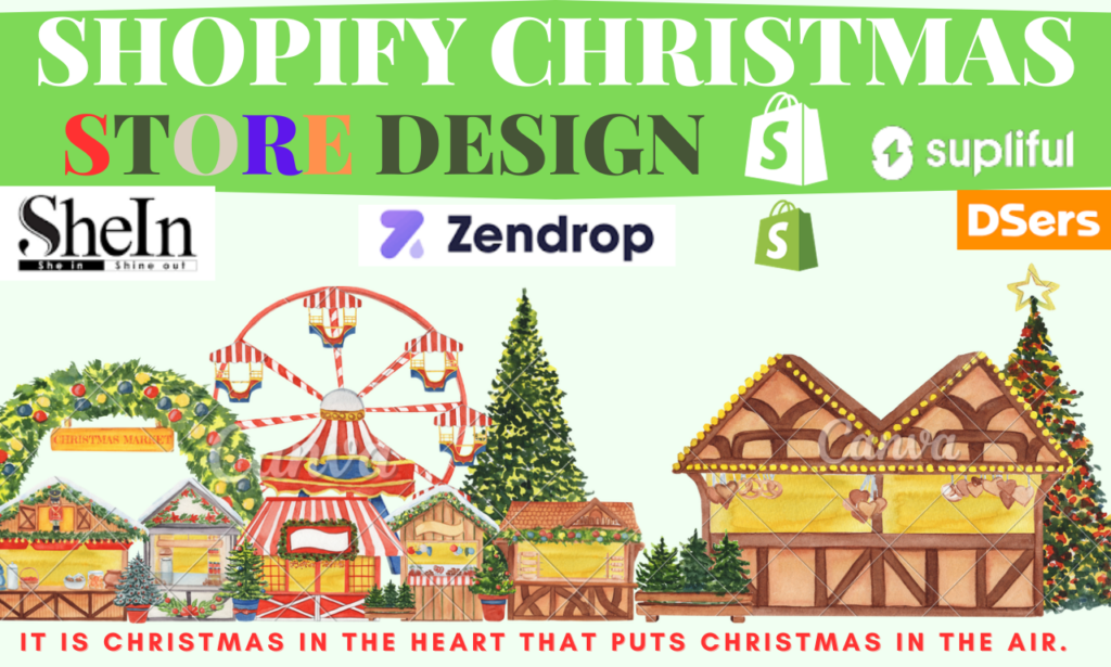 I will create christmas shopify dropshipping store, shopify website for christmas