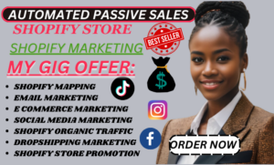 I will setup shopify marketing, shopify store promotion, dropishipping marketing