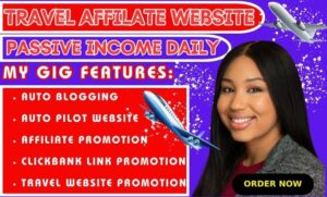 I will do travel affiliate marketing sales funnel, travel affiliate link promotion