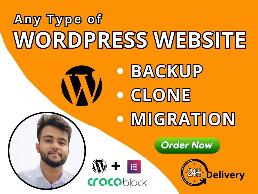 I will backup clone and migrate your wordpress website