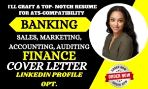 I will build standard banking, sales, finance resume, auditing and marketing resume