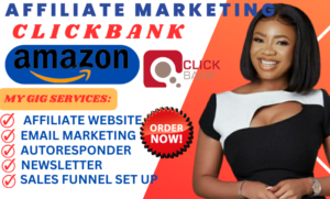 I will do clickbank and amazon website promotion, affiliate marketing sales funnel