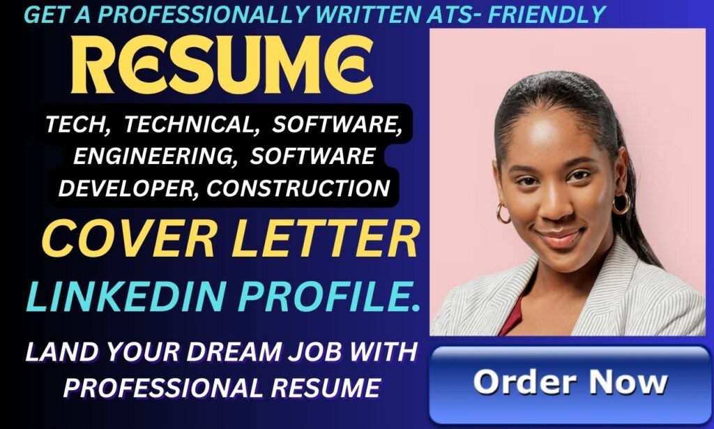 I will write software engineer, construction, architecture, consultant resume writing